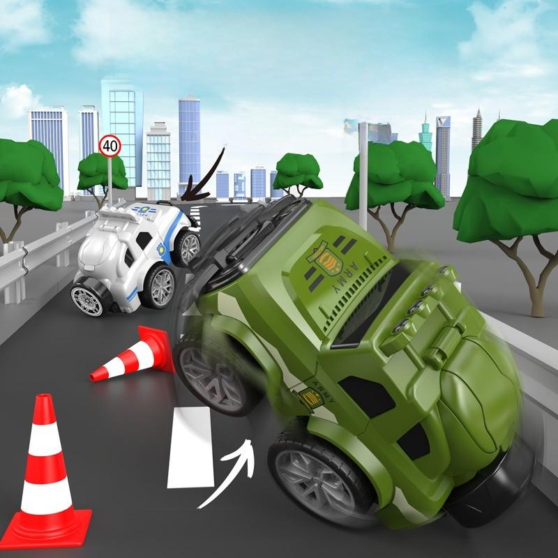 מכונית משטרה צעצוע לשטח עם סיבוב 360 מעלות למשחק ולמידה של פעוטות וילדים