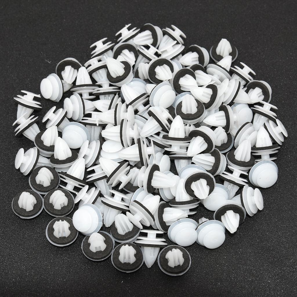 100 STÜCKE 10MM Kunststoff Auto Tür Stoßstange Befestigungsclips Nieten Clip Türverkleidung Auto Befestigungselemente Zierleistenverkleidung Druckhalter Universal
