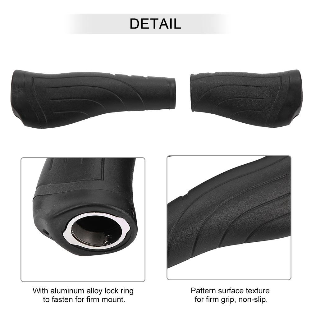 Plastic Short Long Mountain Folding Bike Handlebar Bar Grips (1 x long+1 x short)
