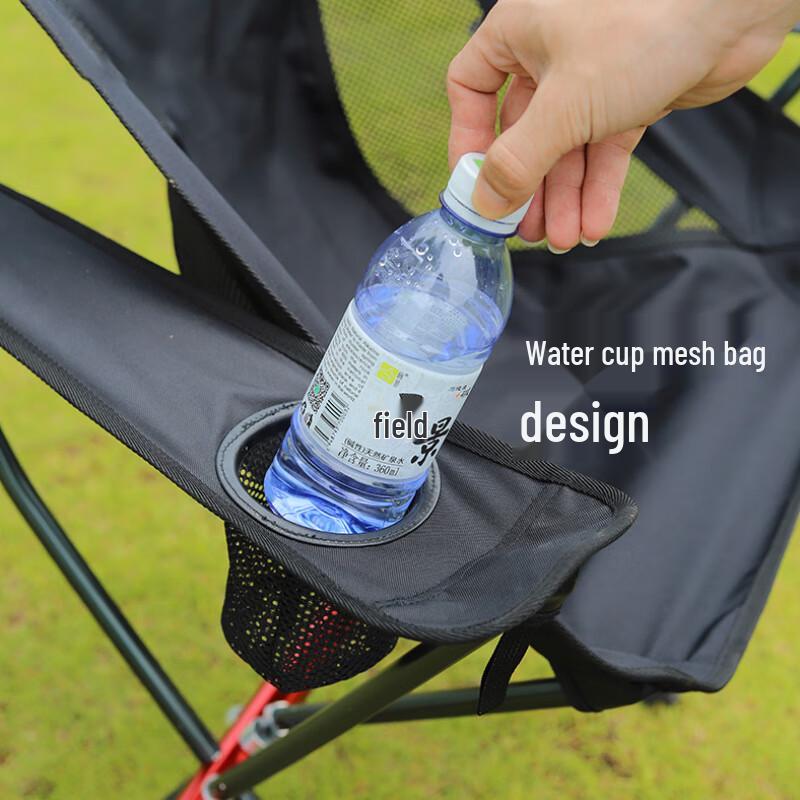Aluminum High-Back Folding Camping Chair with Armrests