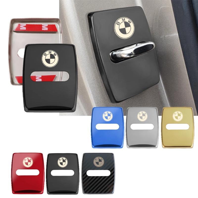 4Pcs Car Door Lock Protective Cover Stickers For BMW X1 X4 M6 X2 X5 X6 M3 M4 M6 GT M2 M5 1 2 3 5 6 Series E60 E46 E80 E92 G30