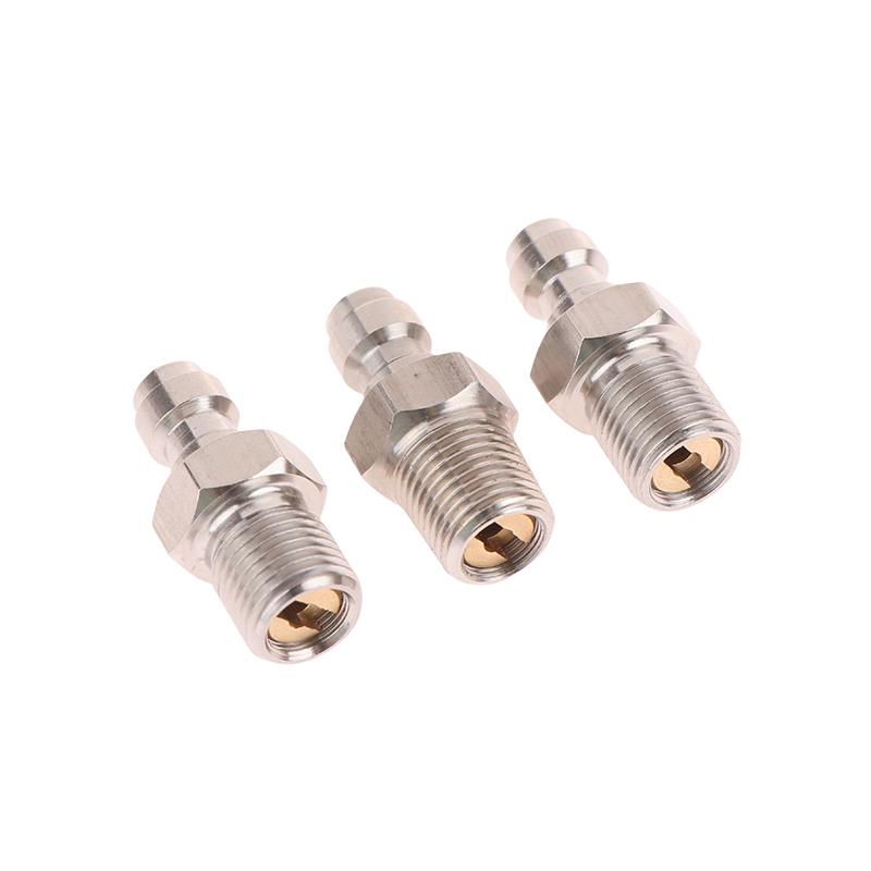 Male Connector 8Mm Male Thread Quick Connect Valve Pcp Filling With Valve M10X1 1/8Npt 1/8Bspp For High-Pressure Pumps
