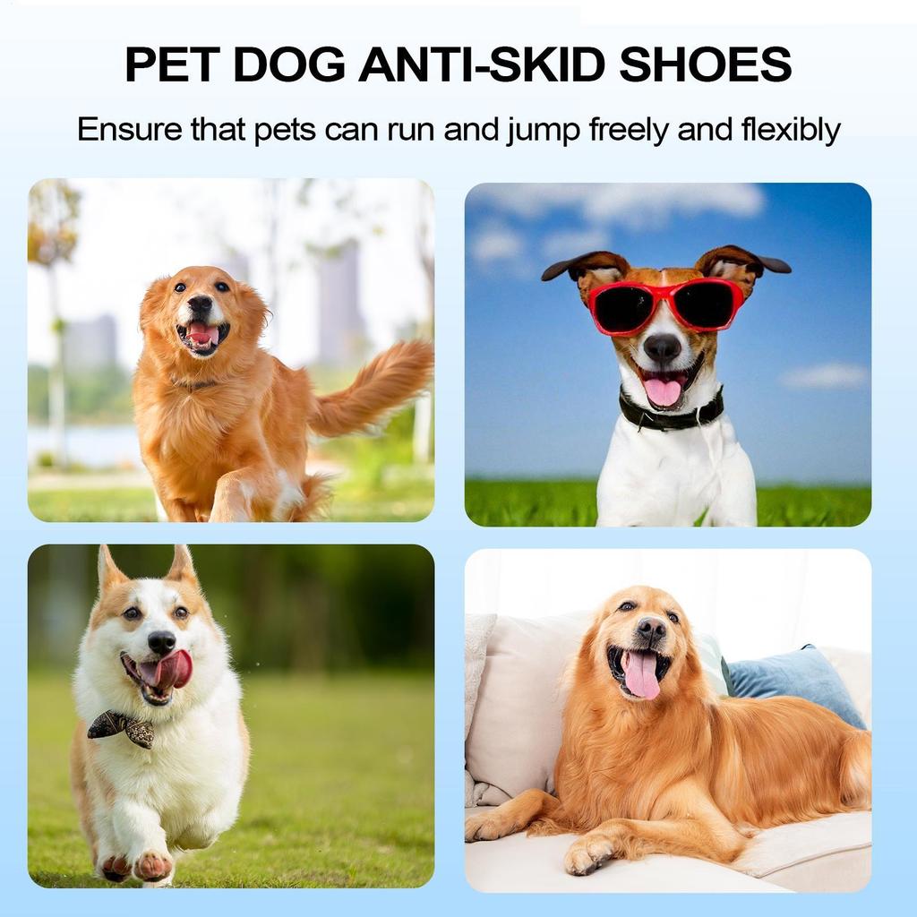 Puppy Shoes 4 Pieces Large Dog Shoes Puppy Boots Pet Supply For Night Hiking Daily Home Garden Park Outdoor Floor Travel