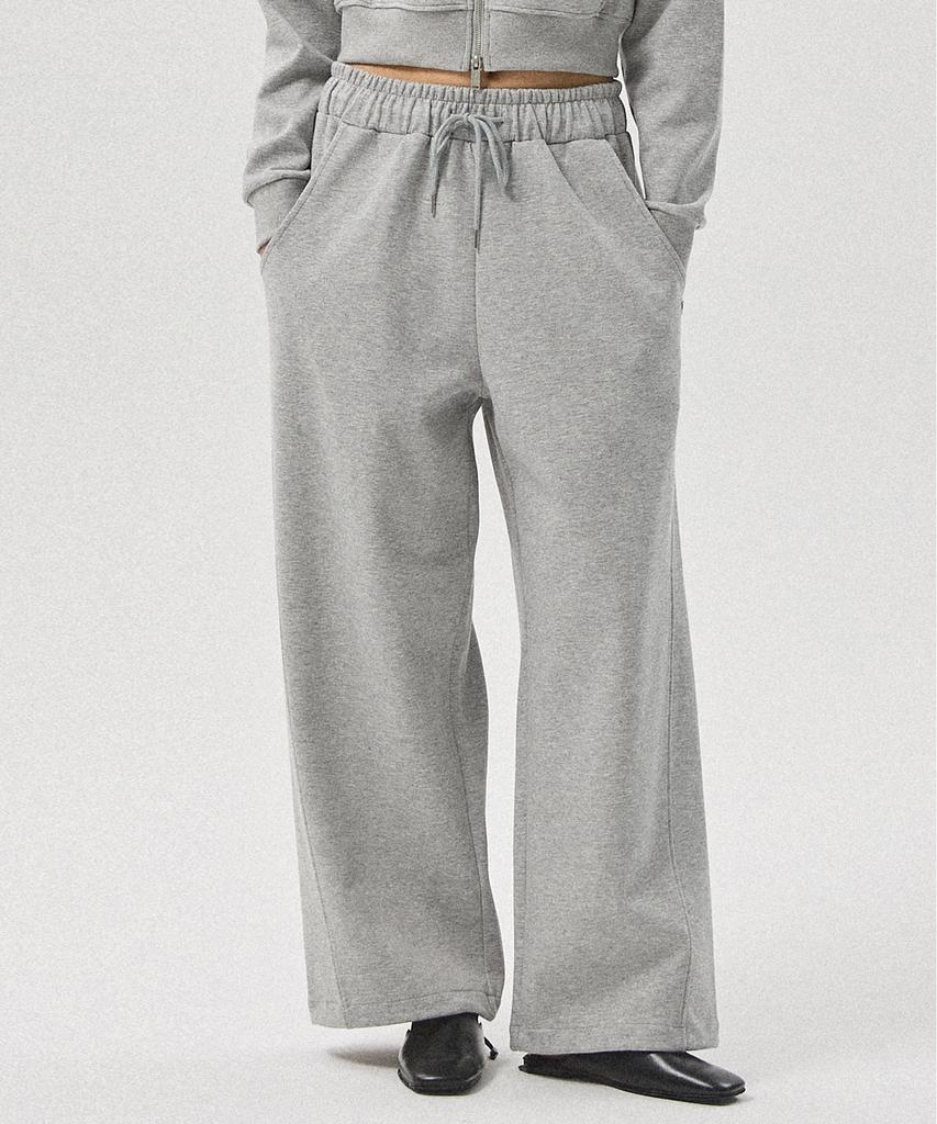 Aheule Aro Oversized Wide Drawstring Sweatpants_Melange