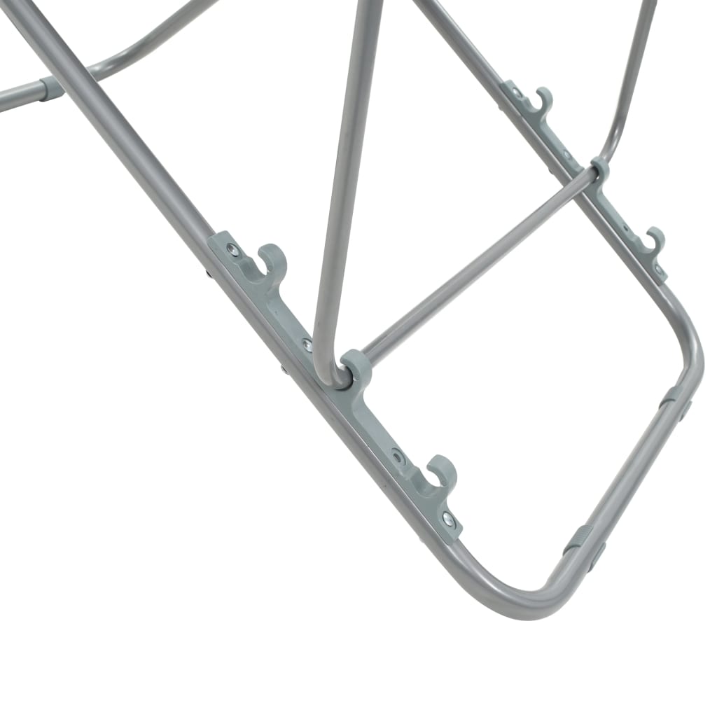 Beach Chairs Folding 2 Pcs Steel And Oxford Fabric