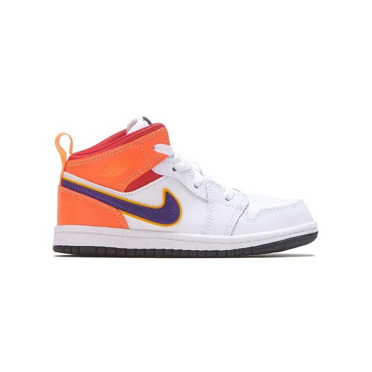 (TD) Air Jordan 1 Mid 'White Court Purple Teal' Baby 640735-128