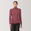 MUJI Washable Wool Rib Turtleneck Smoky Size XS Women's High-Gauge Sweater, BA1OXA4A, Pink,