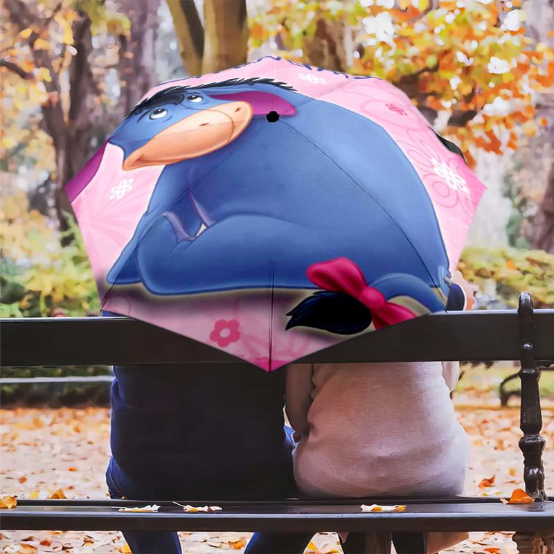 Eeyore Halloween Pumpkin Magic Folding Umbrella 8 Paraphenoid Bones Travel Travel Umbrella Light Gift