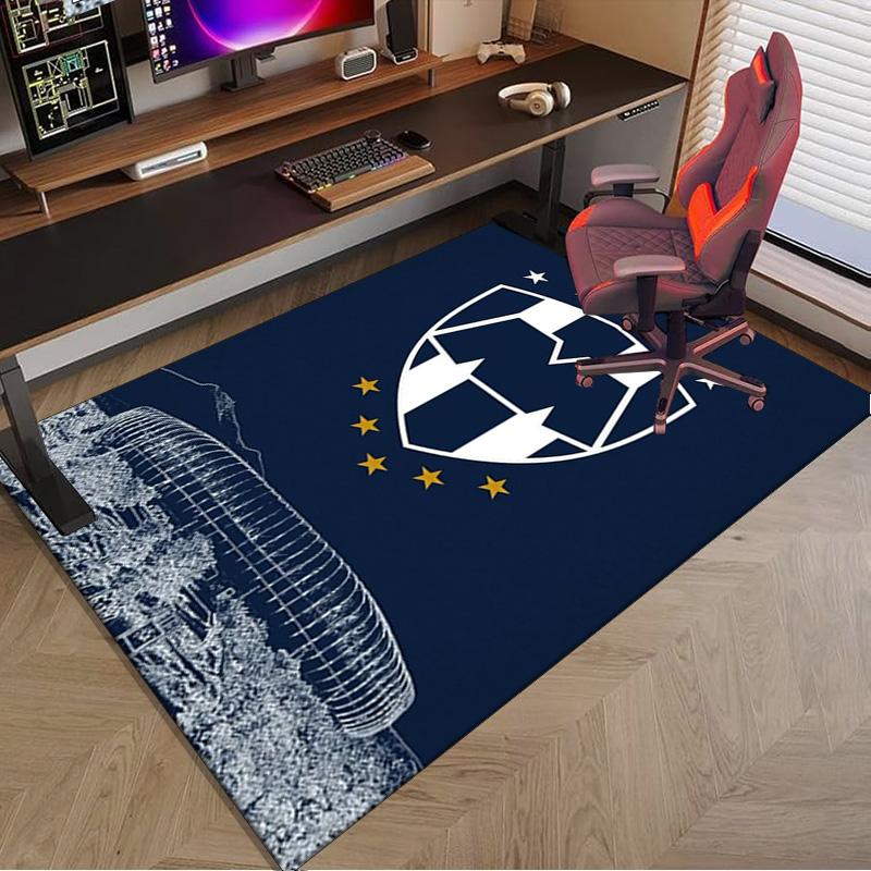 Monter-rey Football Crest Art Printed Area Rug for Office, Chair Rug, Decorative Carpet Floor Mat, Large Size Fan gifts Christmas gifts