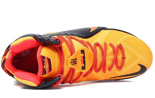Nike Lebron 12 Basketball Shoes Men's Mid Top Black/Yellow 707781-830