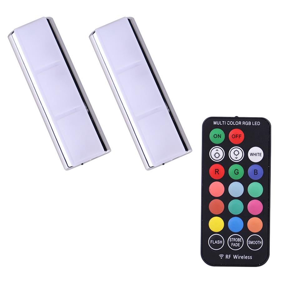 Car RGB LED Wireless Interior Decorative Ambient Light Foot Lamp Remote Control
