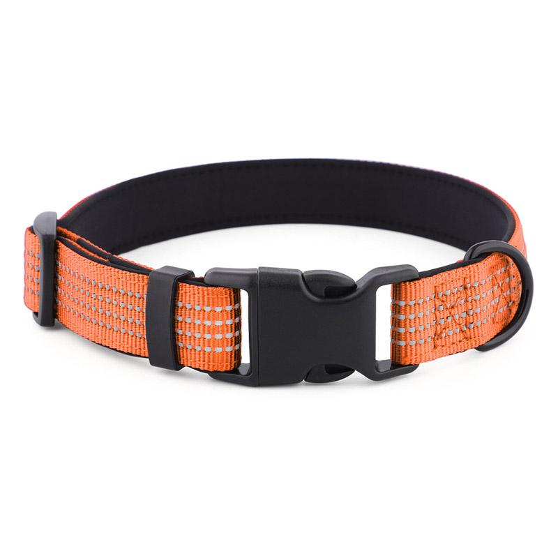 Reflective Widened Dog Collar for Medium Large Dogs Durable Lightweight Adjustable Soft Padded Pet Collars for Samoyed Labrador
