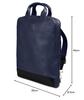 Moleskine Classic Leather Business Backpack with 15-inch Laptop Storage, Vertical Design, Sapphire Blue