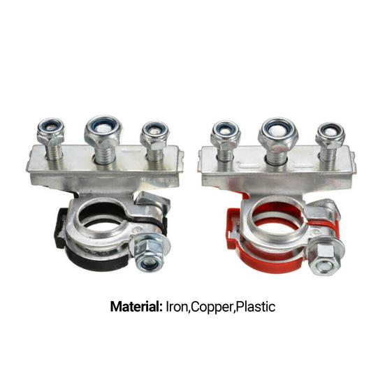 2Pcs Battery Connector Corrosion Resistant Good Conductivity Durable 3 Way Battery Cable Terminal for Caravan