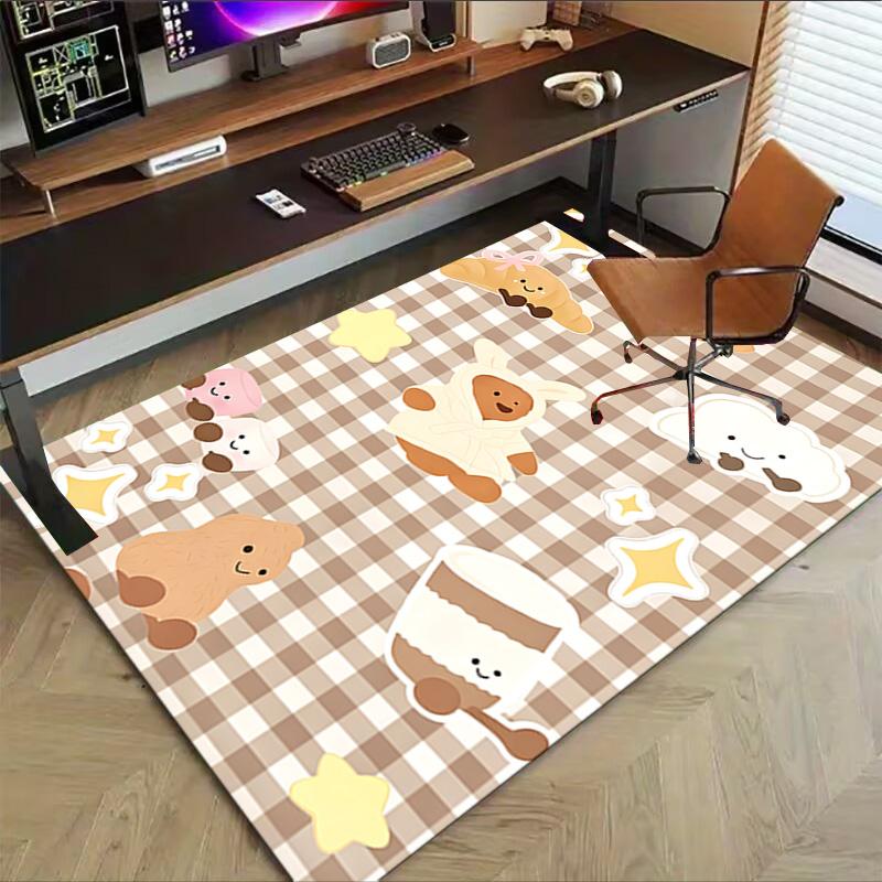 Sweet Bakery Friends Carpet For Playroom Bedroom Living Room Sofa Home Decorkids Game Area Rug Nonslip Floor Mat