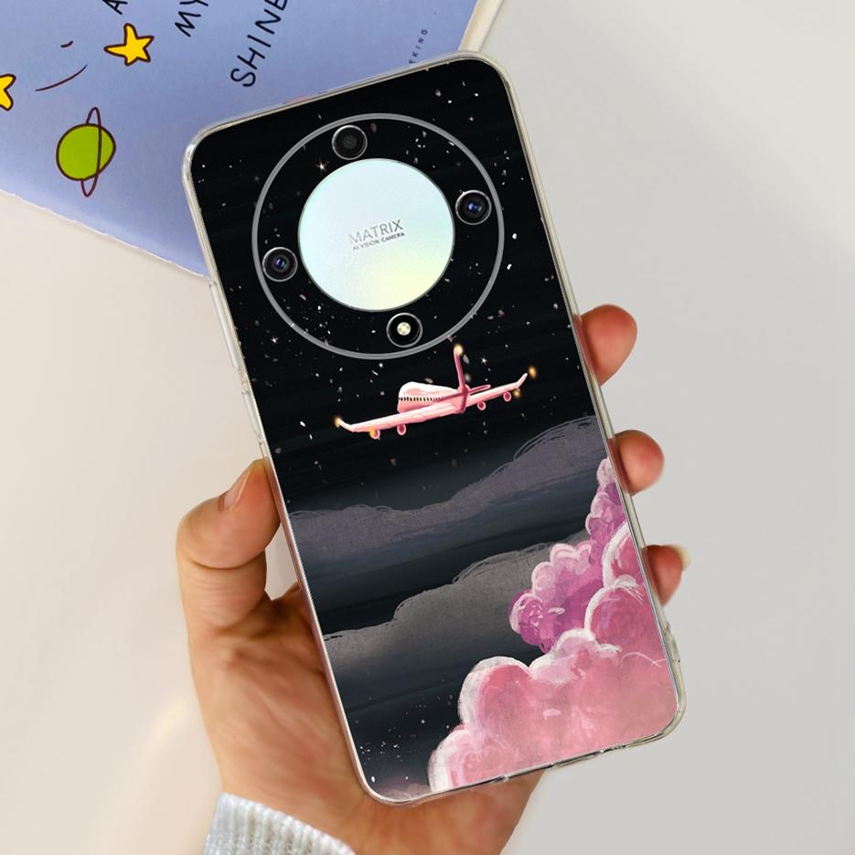 For Honor X9b 5G Case ALI-NX1 Cute Cat Butterfly Painted Cover Soft Silicone Phone Cases For Honor X9b X 9b HonorX9b Soft Fundas
