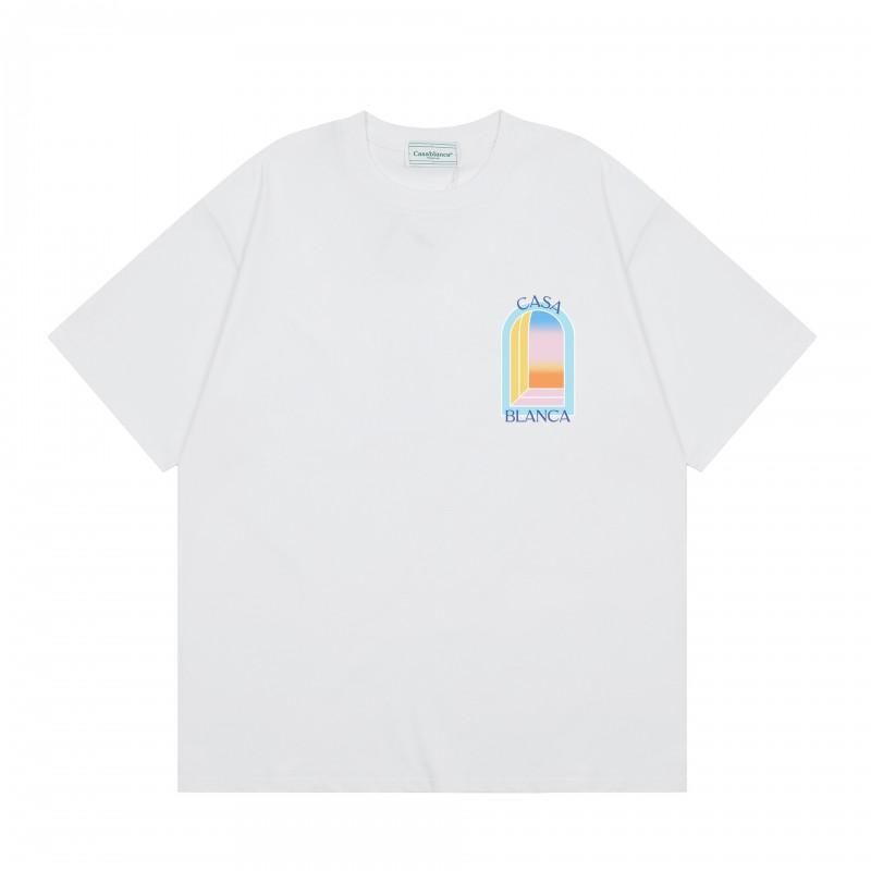 Casablanca Short Sleeve T-Shirt Men Women 2025 Casual Cotton Tee Breathable Antibacterial Loose Fit