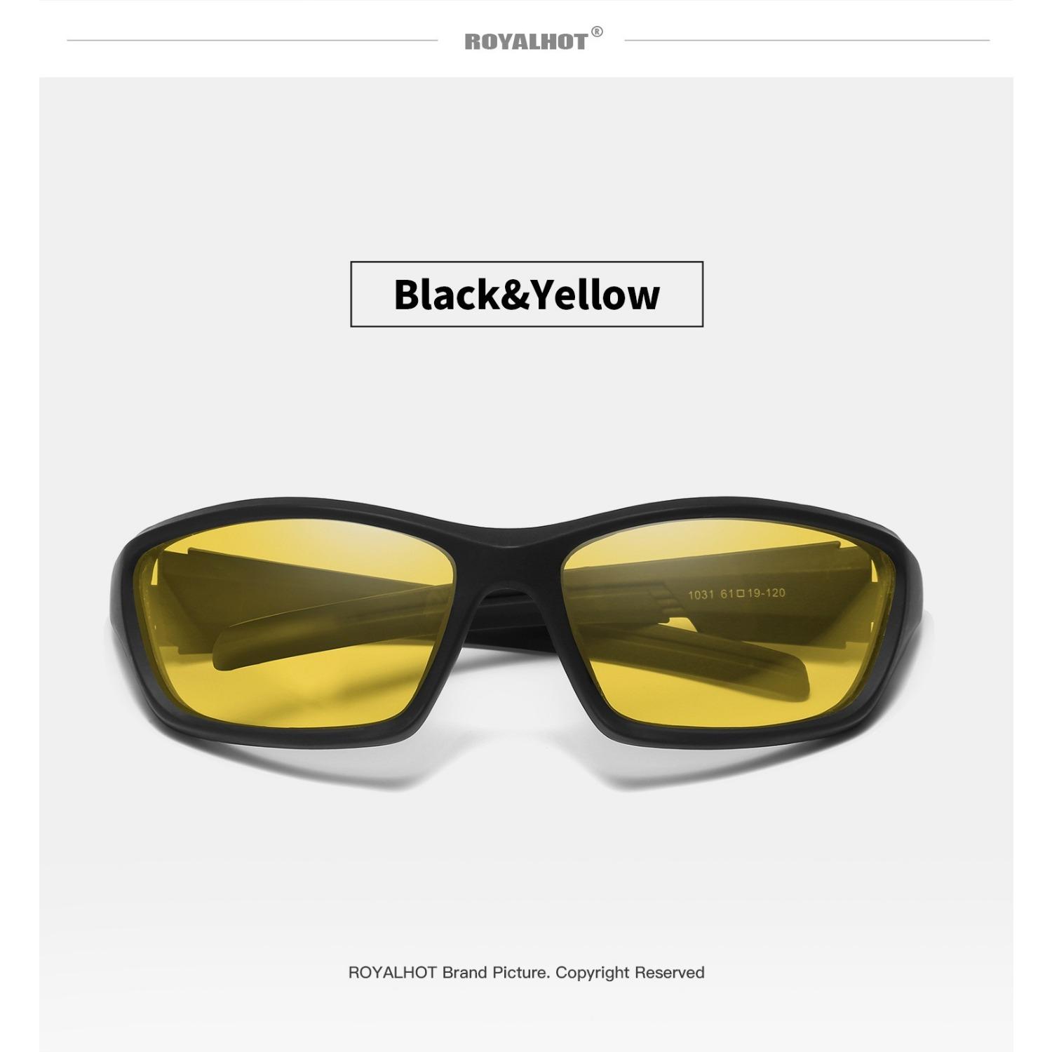 RoyalHot унисекс поляризационные спортивные солнцезащитные очки в квадратной оправе — фото 19