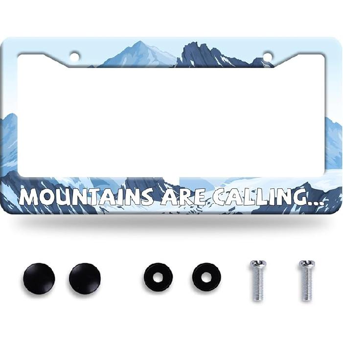 Butterfly License Plate Frame Beautiful Butterflies License Plate Stainless Steel Auto Parts With Screws Size 12.3" X 6.3" For Men Women