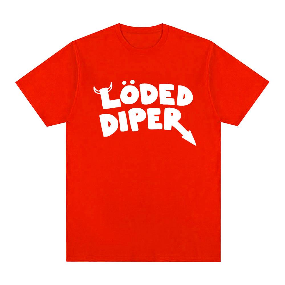 LODED DIPER DIARY OF A WIMP KID T Shirt Male Brand Tee Shirt Men Summer Cotton Short Sleeve Oversized T Shirts Harajuku Couples