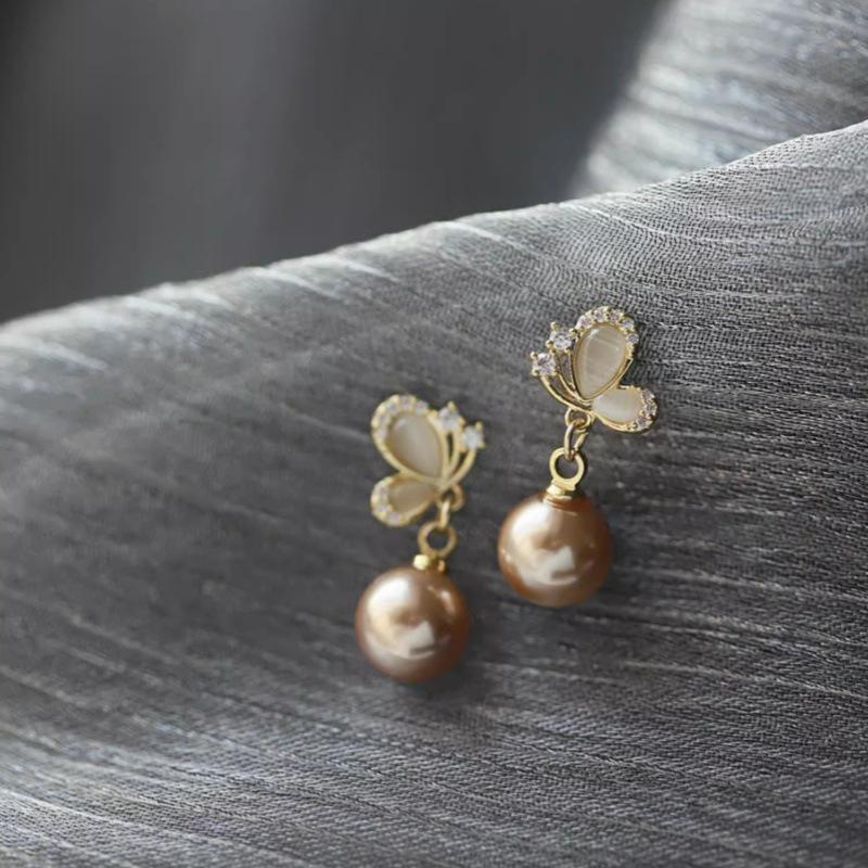 Korean Style S925 Silver Pearl Stud Earrings for Women - Simple, Elegant, and High-End