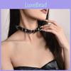 Collier Ras-du-cou Géométrique Pour Femmes Hommes Avec Matériaux Mixtes Et Conception à Double Boucle