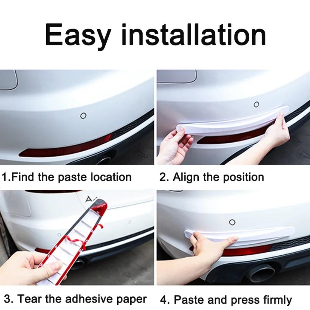 2pcs Car Bumper Protector Strip Guard Corner Protection Strips Scratch Protector Crash Blade Anti-collision Auto Accessories