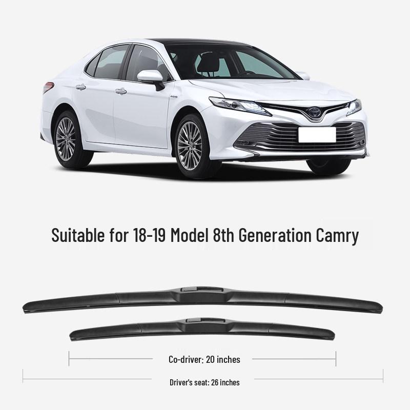 Toyota Camry 8th Gen Frameless Silent Wiper (2018-2023) - 22''/21''