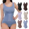 Korset-stijl eendelig shapewear met knoopsluiting, compressie voor een plattere buik en gelifte billen, open kruis ontwerp
