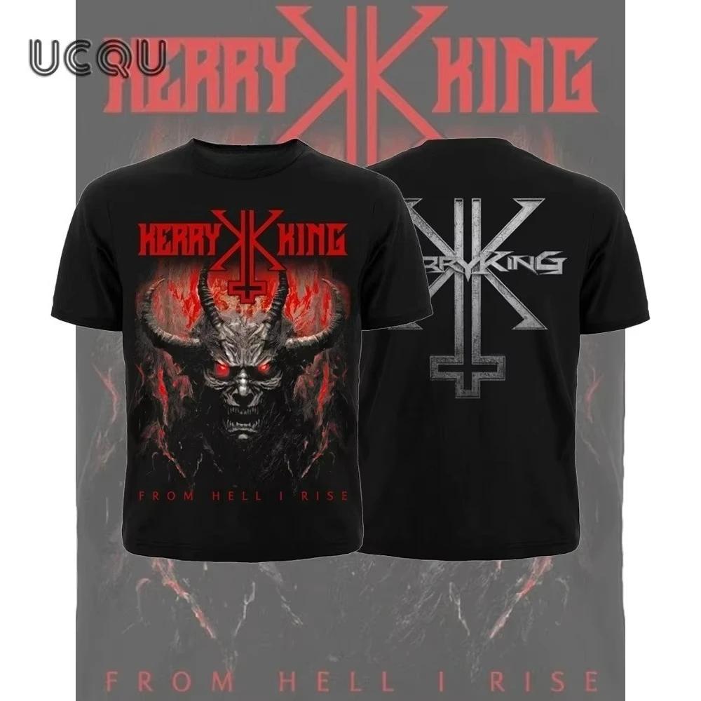 Kerry King From Hell I Rise Printed T-Shirt Street Retro Hip-Hop Rock Band Short-Sleeved Casual Versatile Men's Women's T-Shirt
