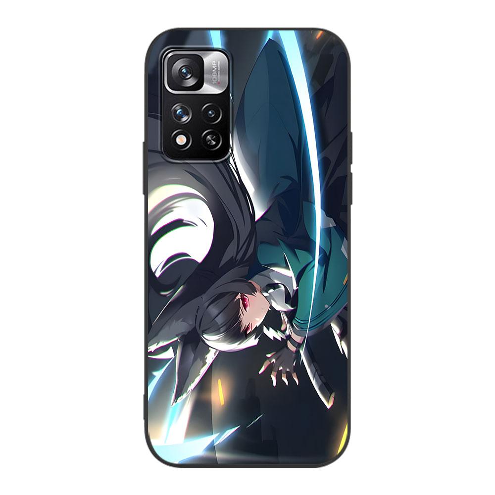 Hoshimi Miyabi Zenless Zone Zero Case for Xiaomi Redmi 10A 10C 9C 12C 9A 9i 10 12 9 Prime 9T K40 Pro Black Soft TPU Phone Cover