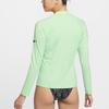 Nike Swim Outdoor Brand Logo Print Casual Sports Zip Long Sleeve UV Protection Sun Protection Women Tops Steam-Green FZ6336-376