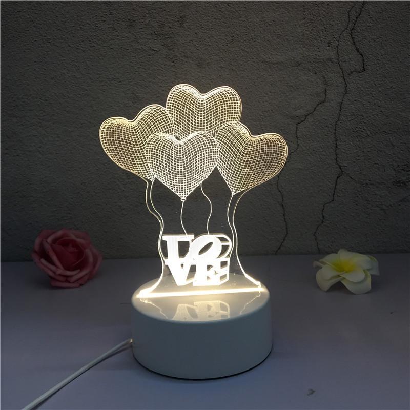 Acrylic 3D Night Light - Custom Table Lamp with Logo, Ideal for Events & Christmas Gifts