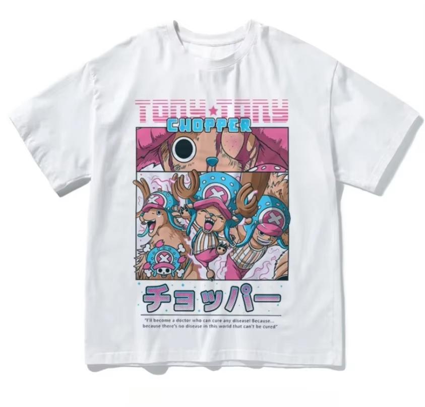 One Piece Tony Tony Chopper Unisex Tshirt 2026 Summer New Anime Printed Trendy Casual Short Sleeve Top S
