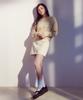 Lee Corduroy Mini Skirt Ivory