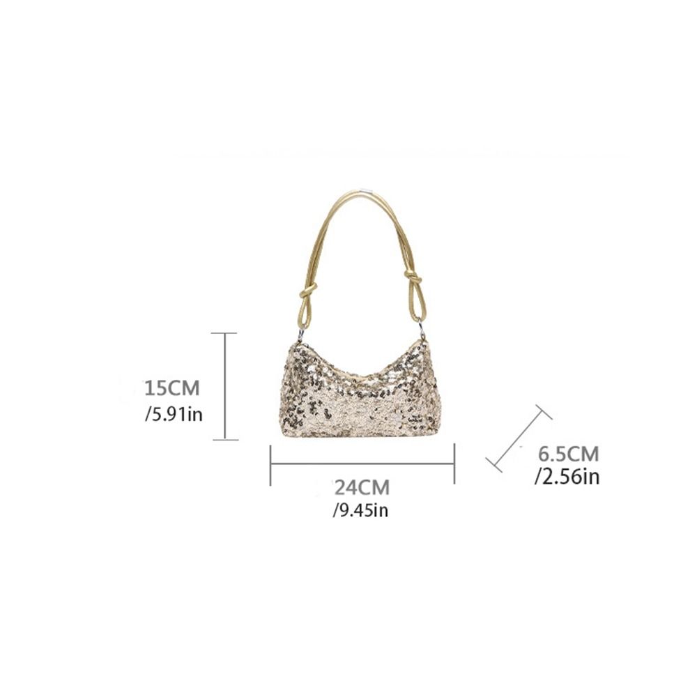 Solid Color Blingbling Sequins Bag Glitter Korean Style Sequins Shoulder Bags Phone Purse Handbag Evening Clutch Bag