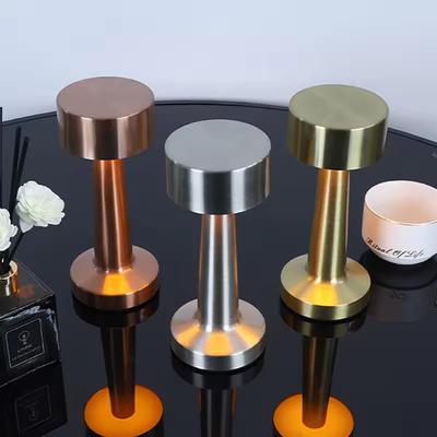 Touch Switch Dimmable Retro Metal Small Battery Operated Lamp Rechargeable Cordless Restaurant Table Lamp
