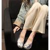 Sheepskin version~ Genuine leather one-word with soft-soled split-toed shoes women's autumn pig's trotters Mary Jane single shoes flat-soled small lea