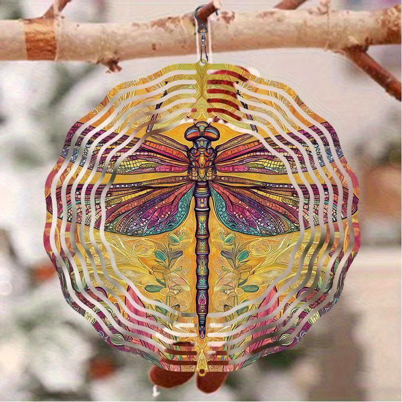 10 Inch Hanging Wind Spinner with 360 Degree Hook for Balcony Garden Decor Spring Summer Outdoor Decoration