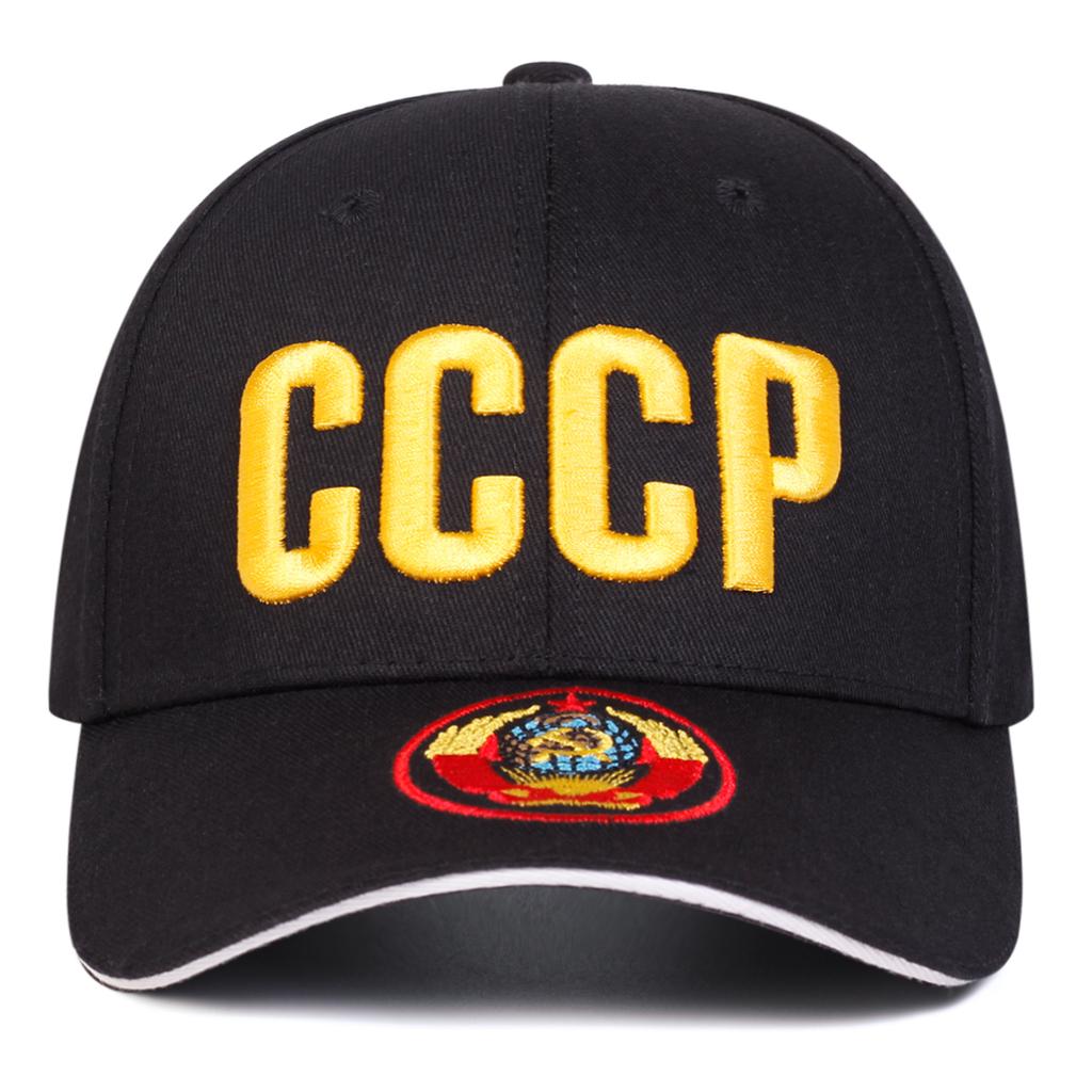 Unisex CCCP Hat Brim Emblem Embroidery Adjustable Trucker Baseball Hat Sun Caps Spring Autumn Outdoor Leisure Hats Travel Accessories for Women Men