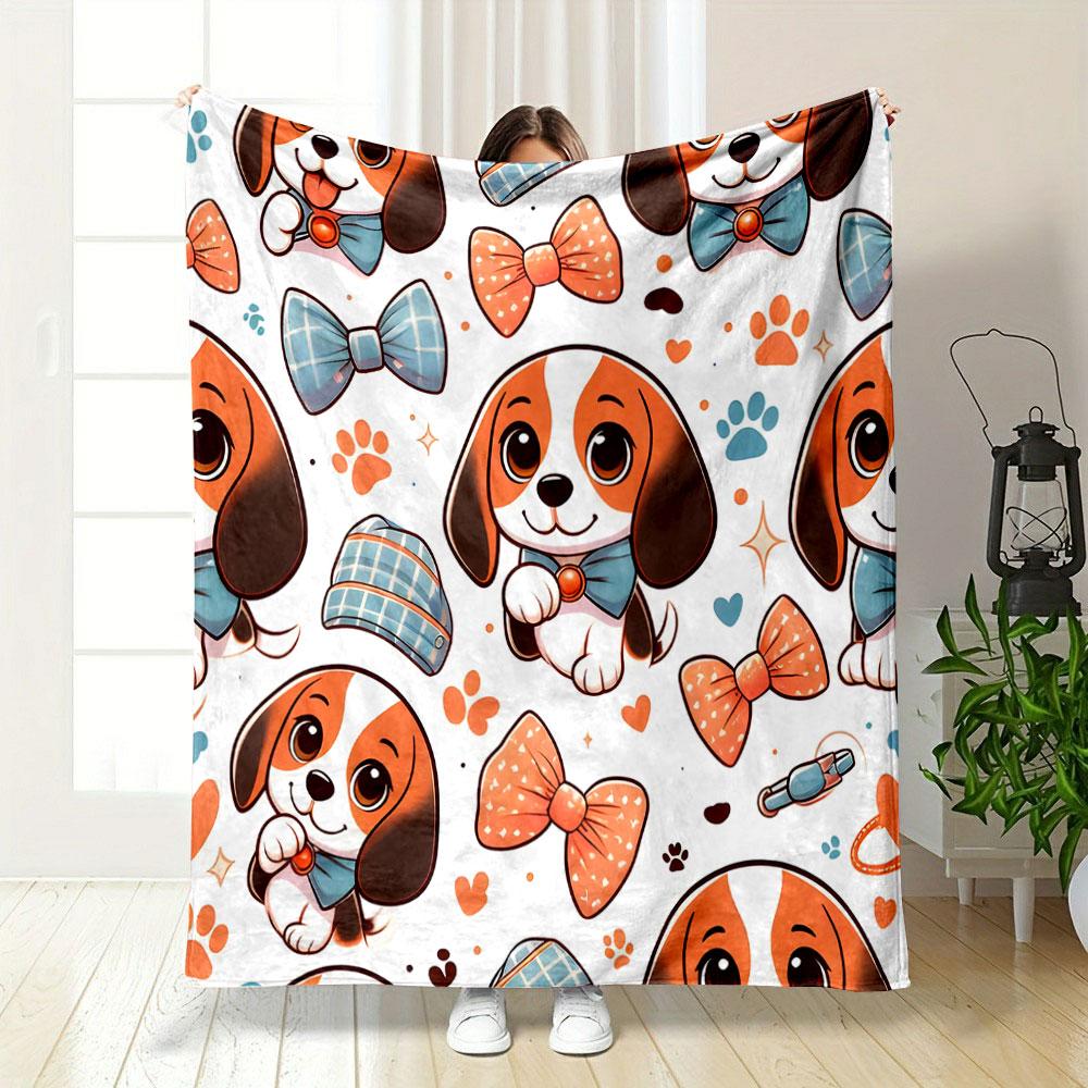 Cute Beagle Puppy Pattern Print Blanket Soft and Cozy Perfect for the Living Room Bed Sofa or a Nap,gift