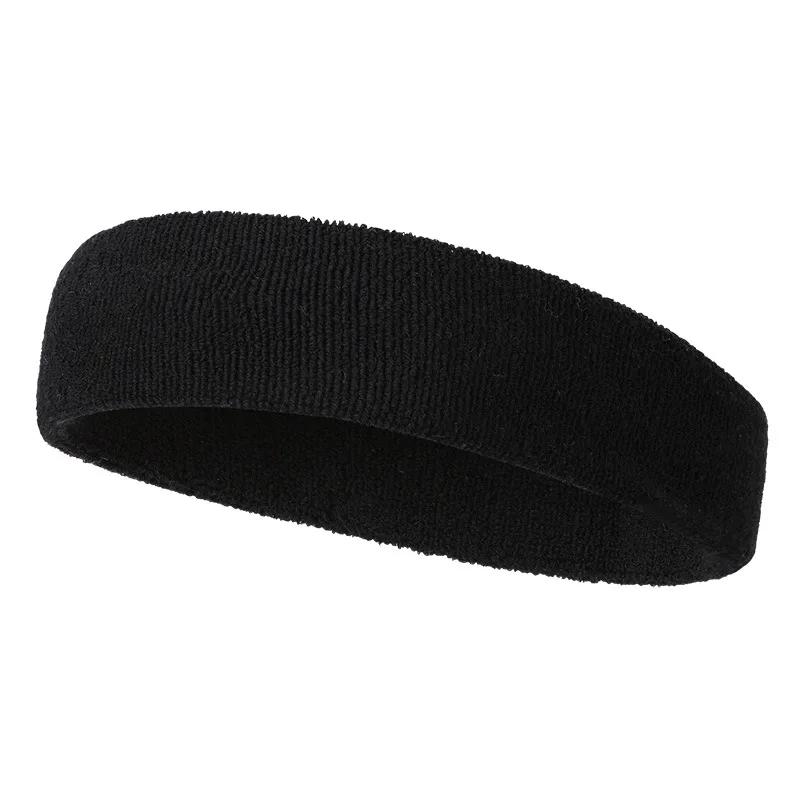 

1pc Sports Headband Running Headwear Sweat Absorbing Headband Basketball Antiperspirant Towel Sweat Band Football Headband чорний