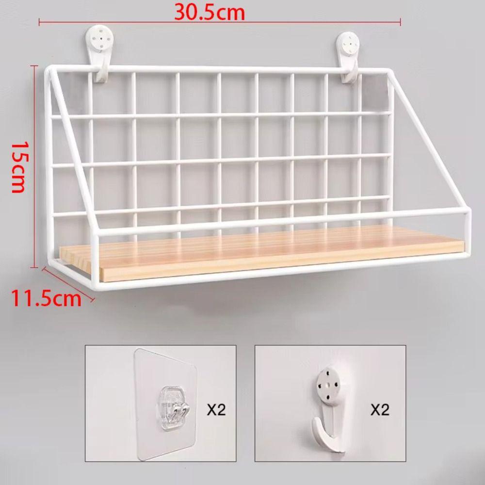 Rafturi de perete în stil simplu, decor de perete, coș de depozitare pentru dormitor, organizatoare raft de perete