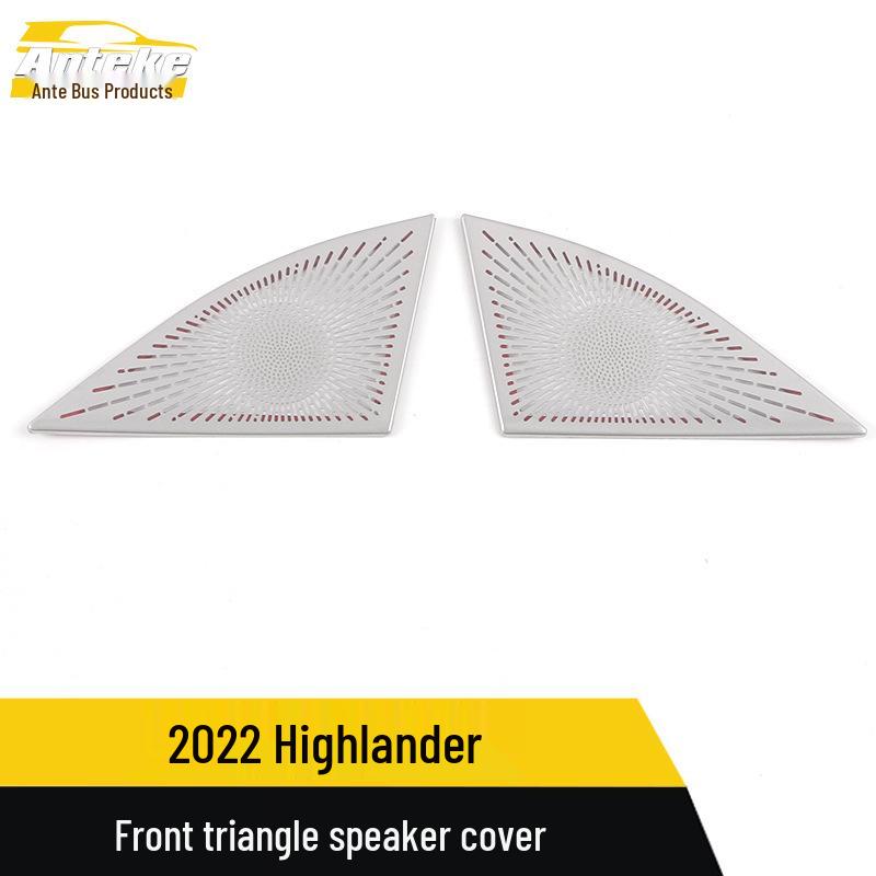 Front Speaker Cover Sequin for 2022 Highlander: Center Console & A-Pillar Panel Modification