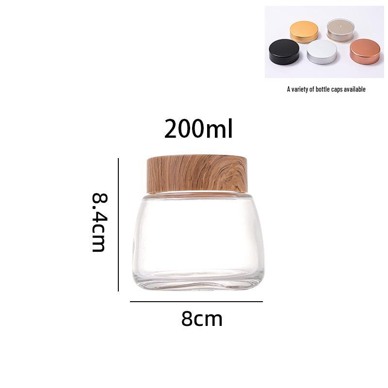 Transparent Round Honey Dispensing Glass Bottle