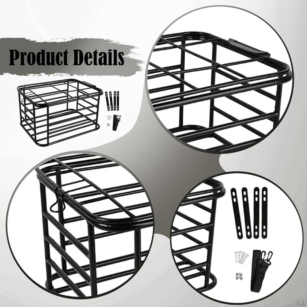 Gepäckträgerkorb für Fahrrad, Fahrrad-Hundetransportkorb, Frachtkorb zum Transportieren, Einkäufe, Wandern