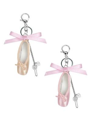 VVV Ballet Toe Shoes Ribbon Keychain