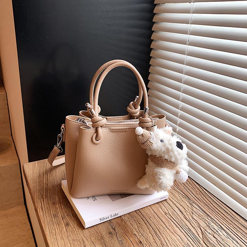 Retro niche handbag bag women's new trendy simple casual shoulder bucket bag versatile messenger bag