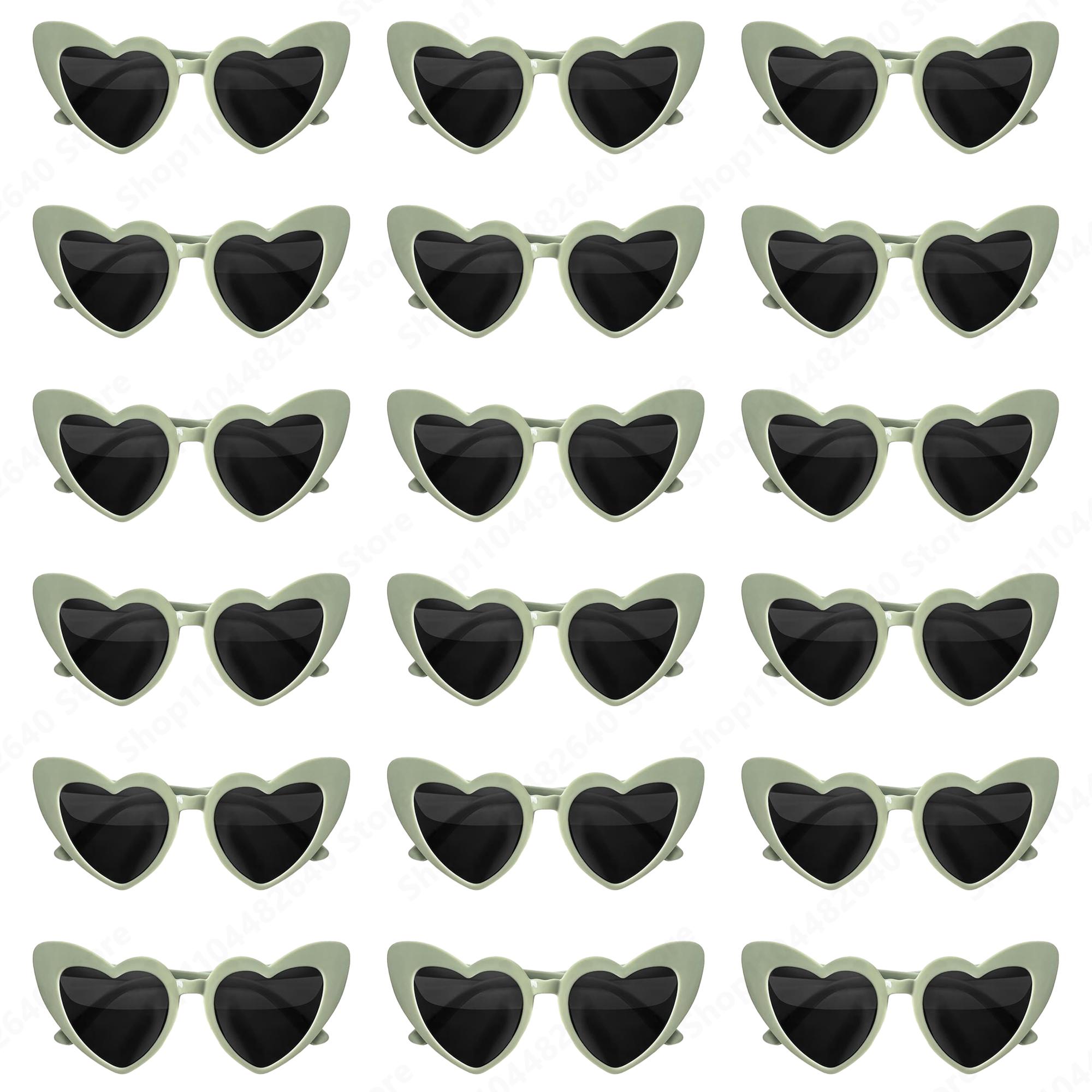12-100 gab. Kāzu sirds formas saulesbrilles