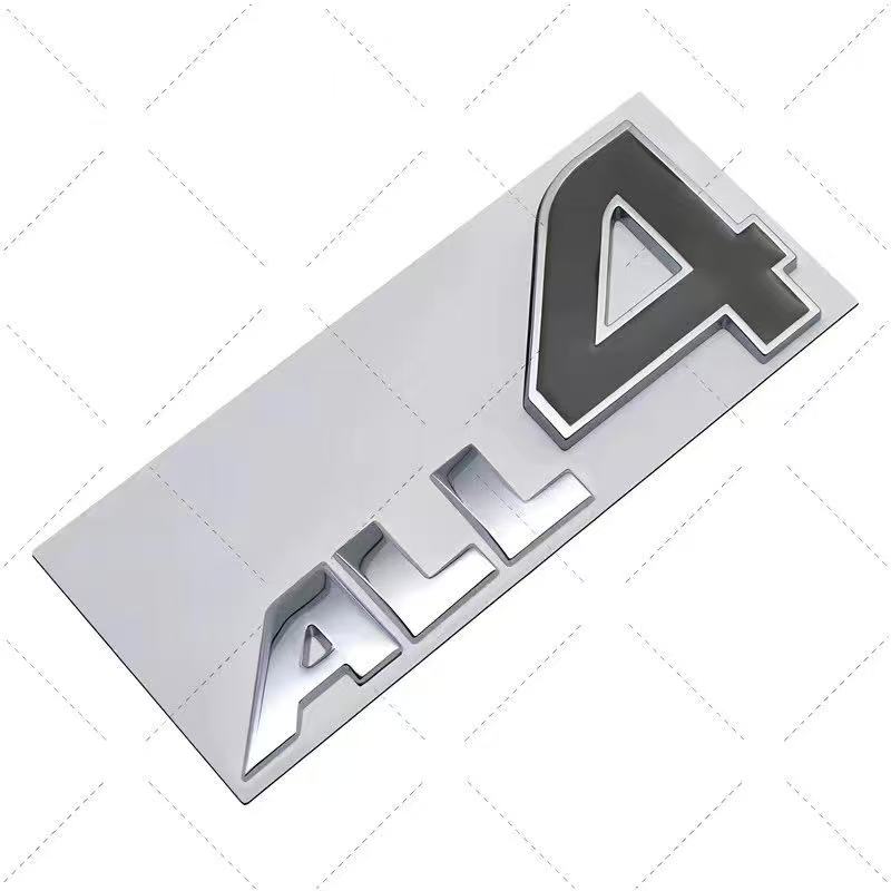 ALL4 Chrome Black 3D Stereoscopic Metal Letters Emblem Sticker For R60 R61 F54 F60 R52 R53 R55 R56 R58 R59 Car Accessories